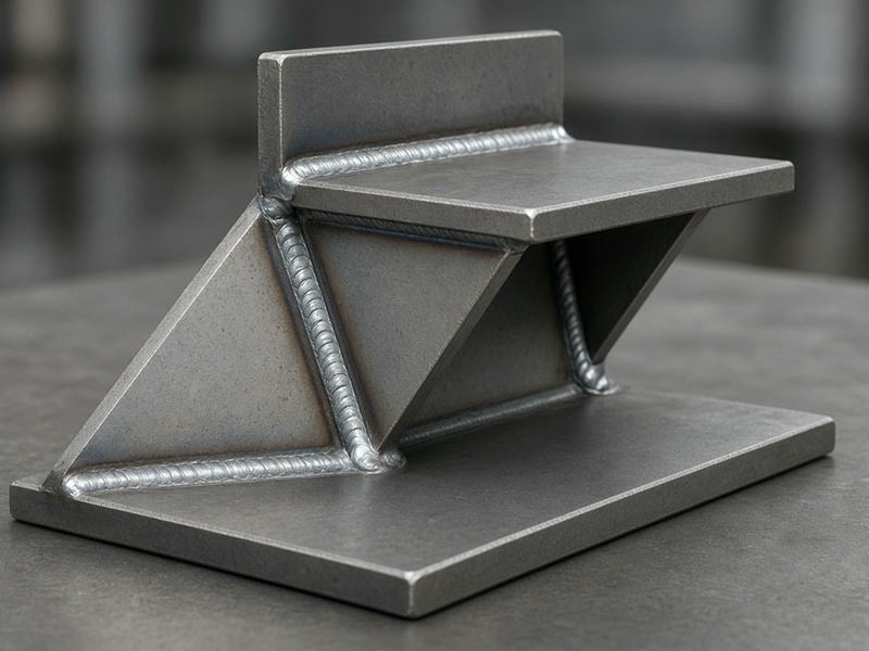 Precision welded custom metal bracket assembly